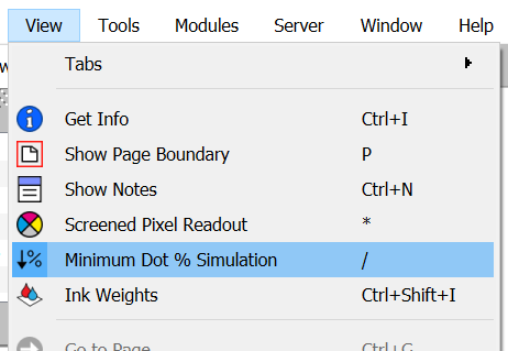 MinimumDot SoftProof viewmenu
