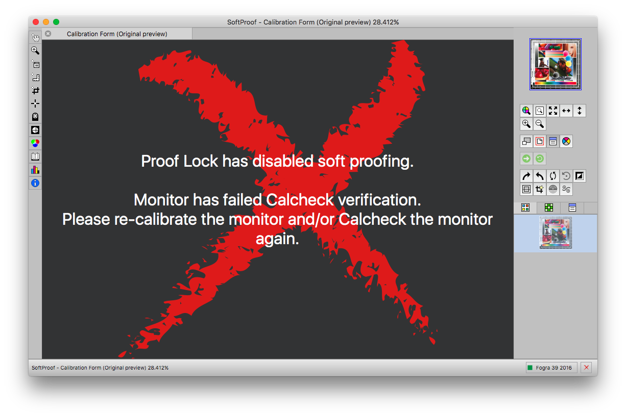 ProofLock Failed Calcheck