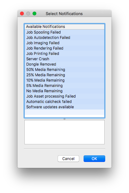 EmailNotification SelectNotifications
