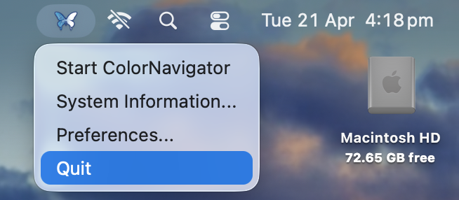 EizoMonitorInstall ColorNav quit macOS