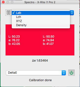SoftproofSpectroTool ColourspaceDropDown