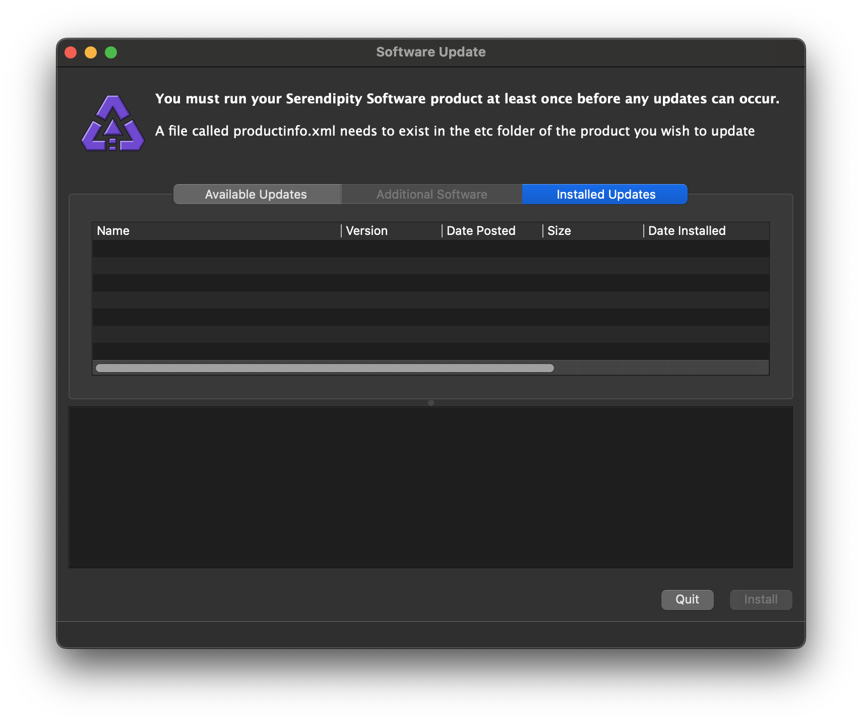 Client macOS14 no productinfo