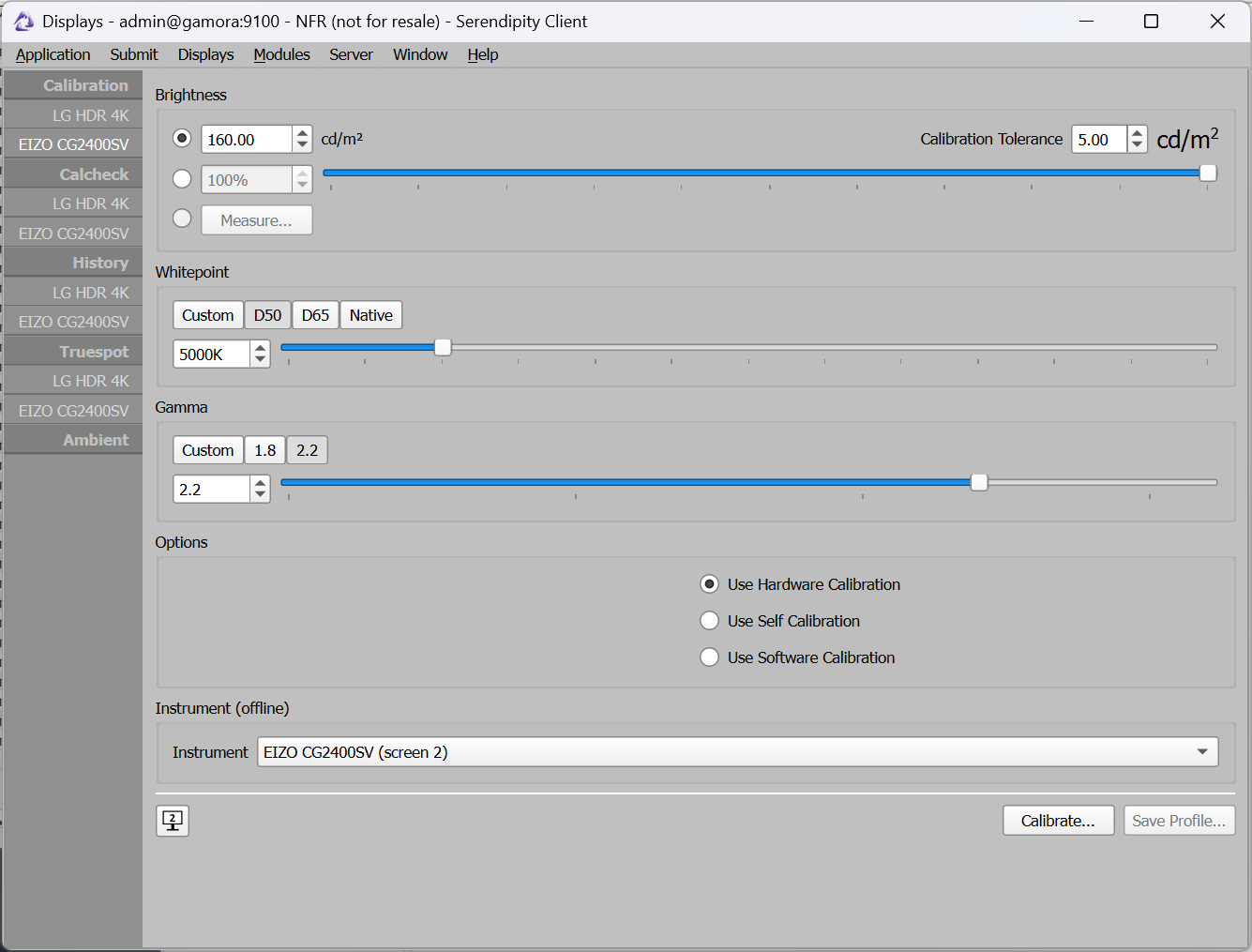 EizoMonitorInstall Displays calibrate