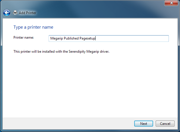 Printer name