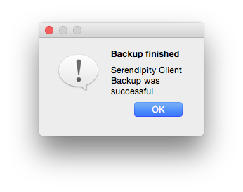 ClientBackup finished