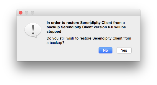 ClientRestore ClientStop