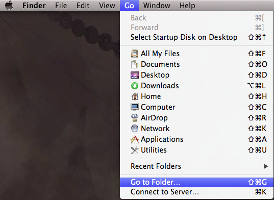 Finder Go Menu