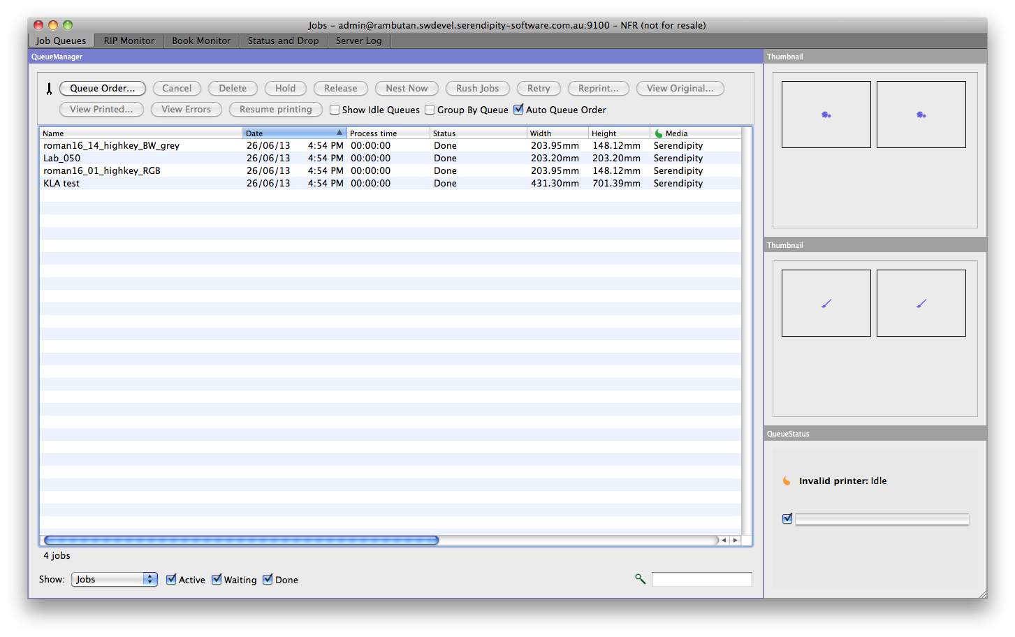 LoadOutputFailed jobs window