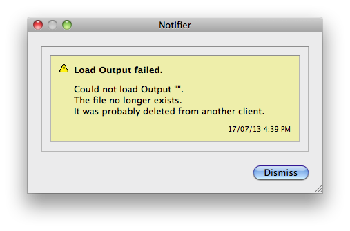 LoadOutputFailed