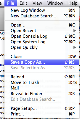 Crashlog SaveACopy new