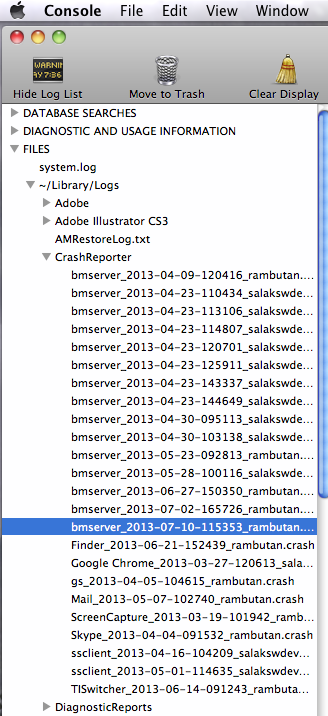 Crashlog crashreport new