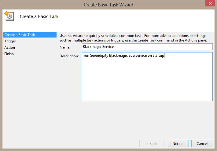 Service name task