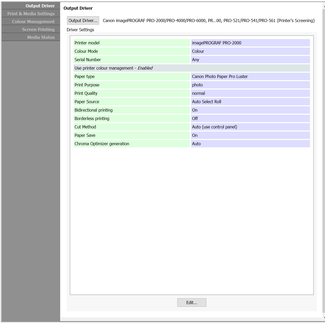 Using Printer Colour Management – Canon PRO / TM / TX Printers ...